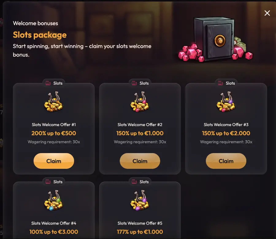 Mad casino bonus code entry field on registration or deposit